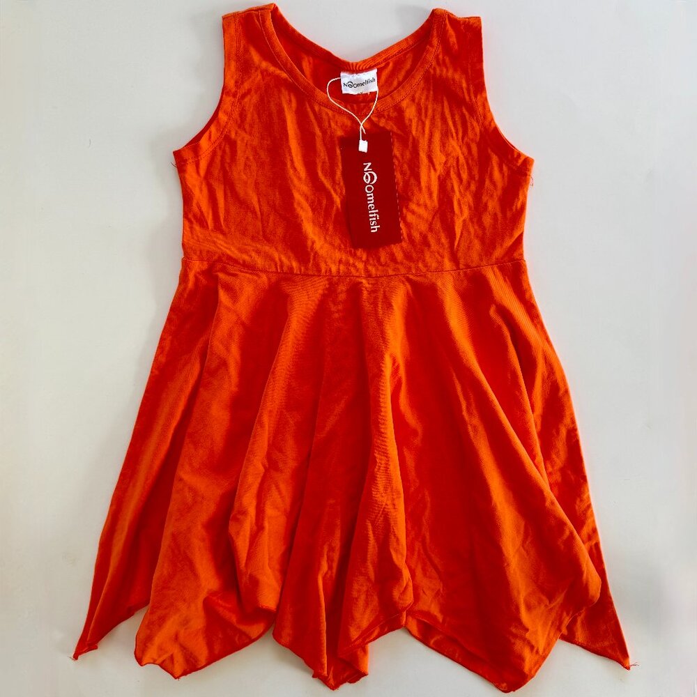 Orange Sleeveless Handkerchief Hem Dress 2T Girls Witch Fairy Costume NWT